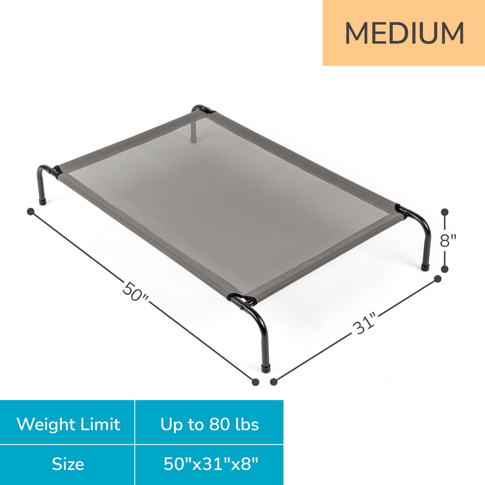 Elevated Dog Bed for Large Dogs – Breathable, Durable & Outdoor-Ready