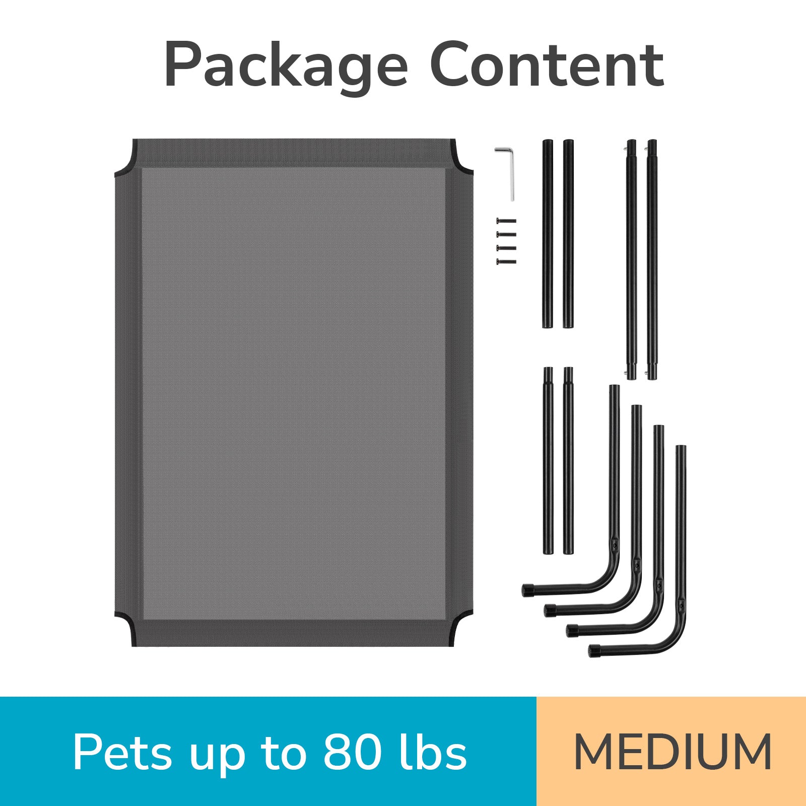 Elevated Dog Bed for Large Dogs – Breathable, Durable & Outdoor-Ready