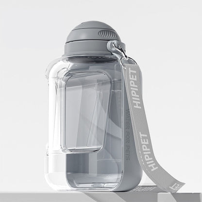 Groom Glory 2-in-1 Portable Pet Water & Food Bottle – Leakproof Travel Dispenser