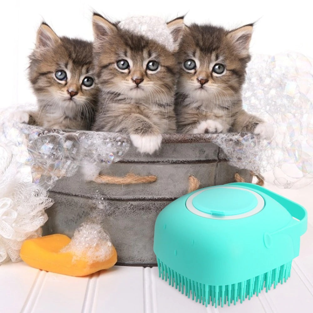 Groom Glory 2-in-1 Soft Silicone Pet Grooming Brush