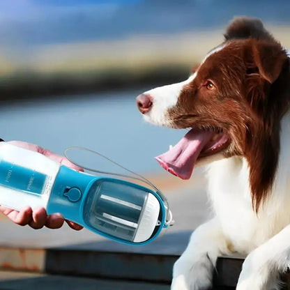 Groom Glory 3-in-1 Portable Pet Water Bottle - Food & Waste Bag Storage for Dogs