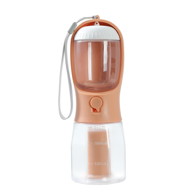 Groom Glory 3-in-1 Portable Pet Water Bottle - Food & Waste Bag Storage for Dogs