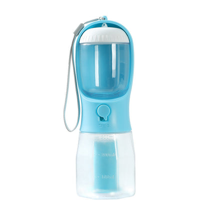 Groom Glory 3-in-1 Portable Pet Water Bottle - Food & Waste Bag Storage for Dogs