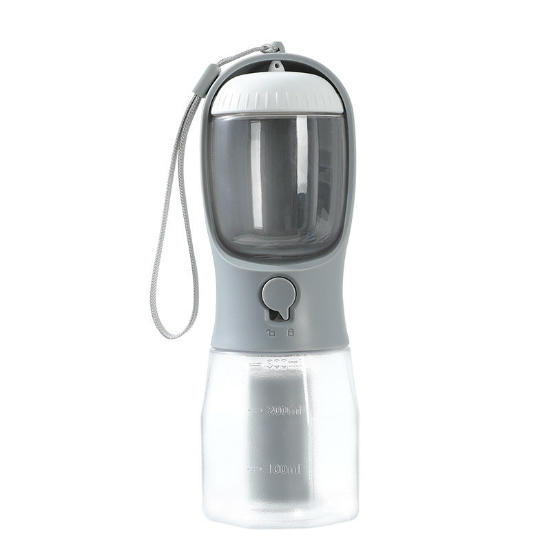 Groom Glory 3-in-1 Portable Pet Water Bottle - Food & Waste Bag Storage for Dogs