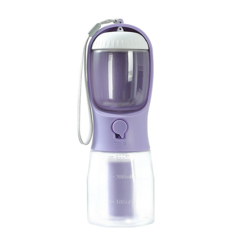 Groom Glory 3-in-1 Portable Pet Water Bottle - Food & Waste Bag Storage for Dogs
