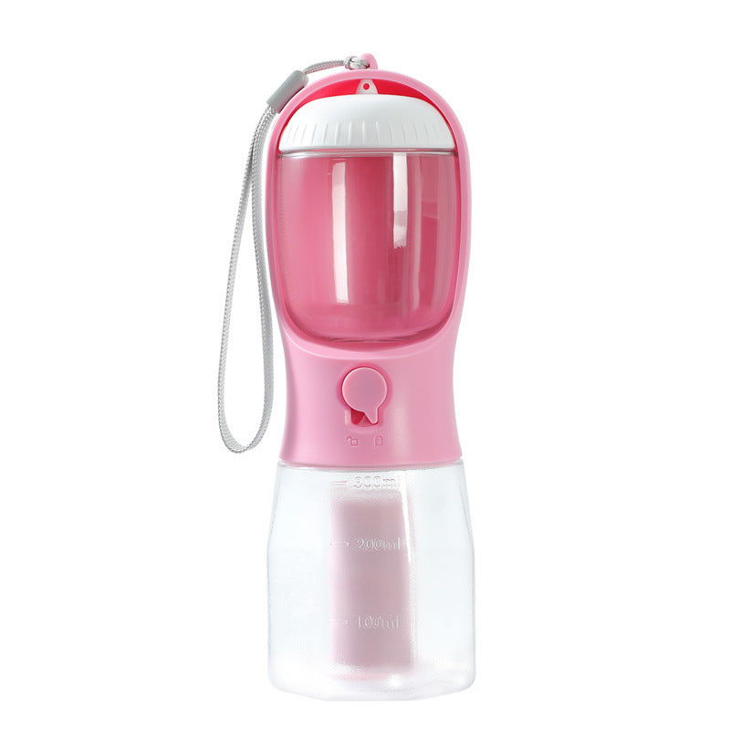 Groom Glory 3-in-1 Portable Pet Water Bottle - Food & Waste Bag Storage for Dogs