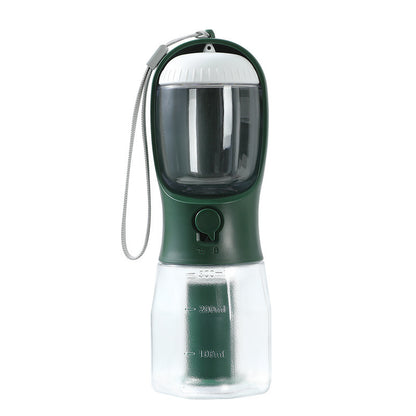 Groom Glory 3-in-1 Portable Pet Water Bottle - Food & Waste Bag Storage for Dogs