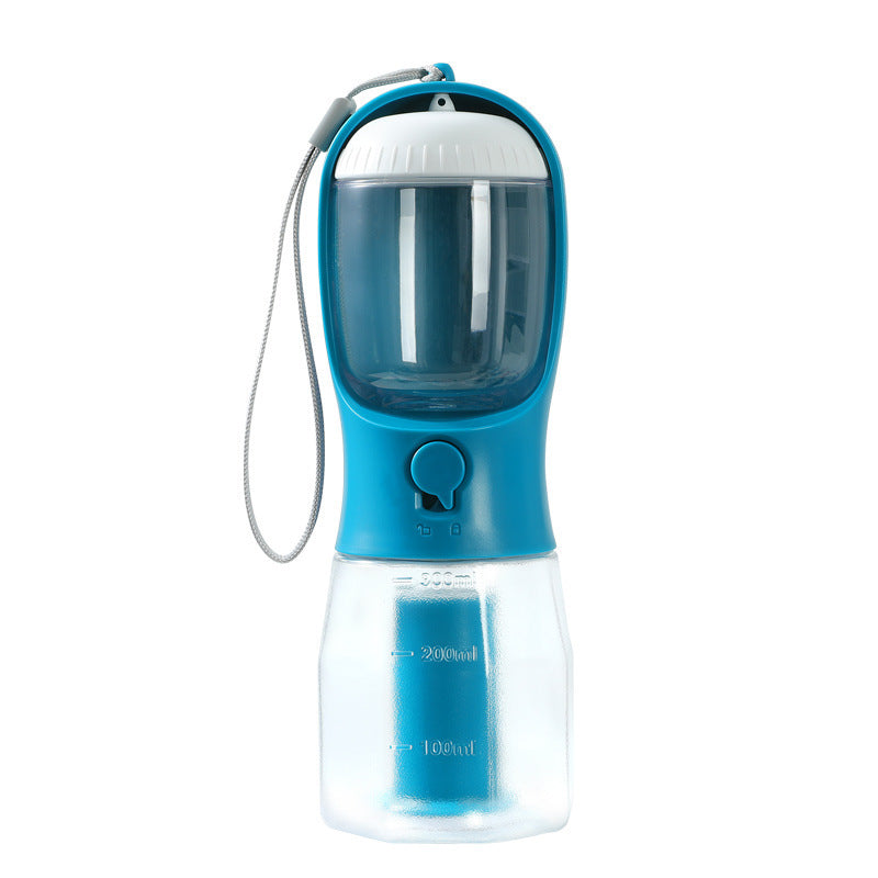 Groom Glory 3-in-1 Portable Pet Water Bottle - Food & Waste Bag Storage for Dogs