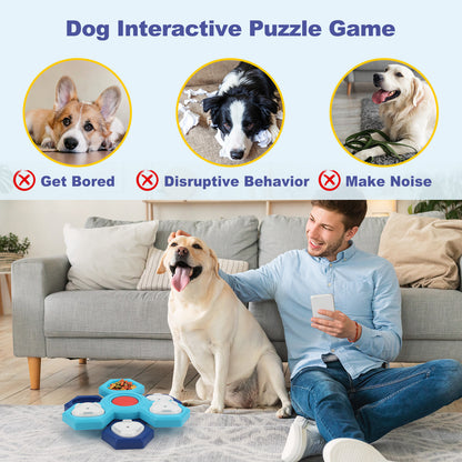 Groom Glory 4-Layer Slow Feeder Puzzle Bowl for Dogs – Interactive Anti-Bloat Design