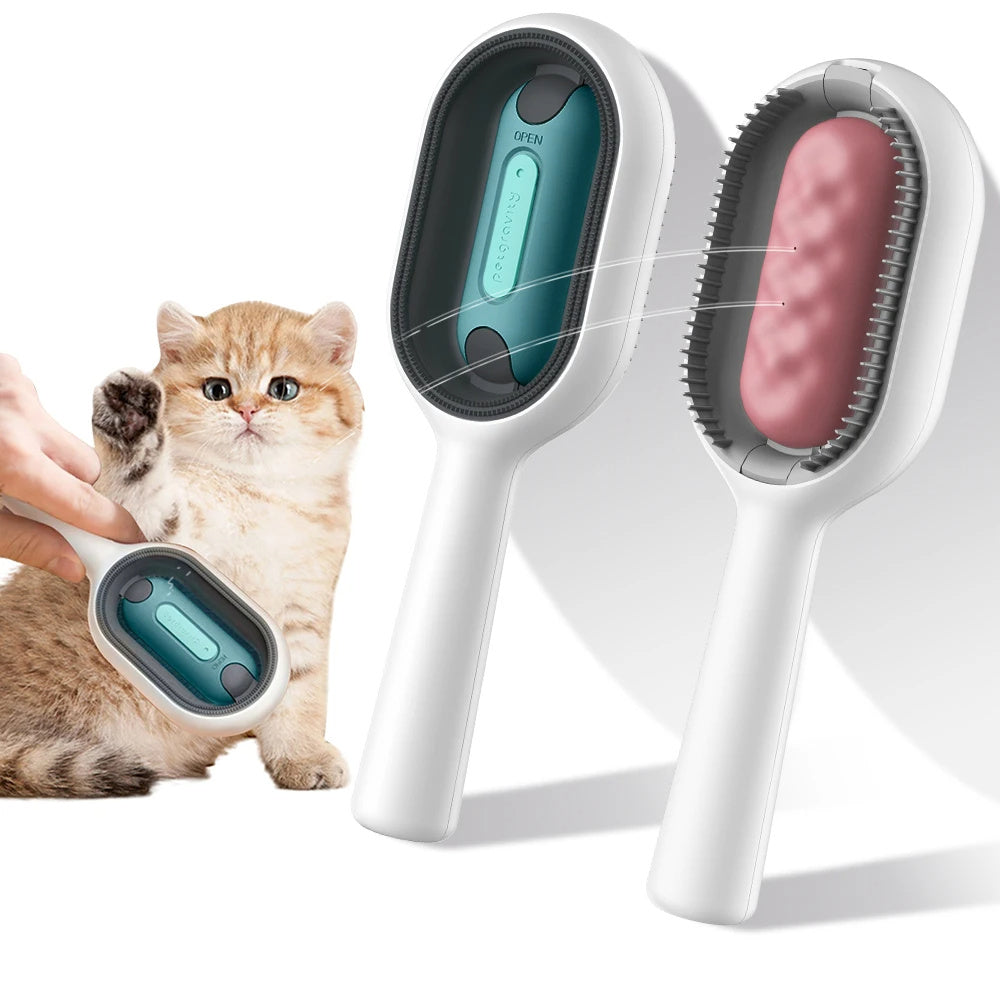 Groom Glory 4-in-1 Cat Hair Brush with Water Tank – Grooming & Cleaning Comb
