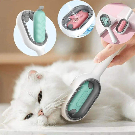 Groom Glory 4-in-1 Cat Hair Brush with Water Tank – Grooming & Cleaning Comb