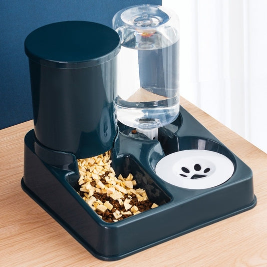 Groom Glory Automatic Cat Water & Food Bowl – Dual Feeding Basin