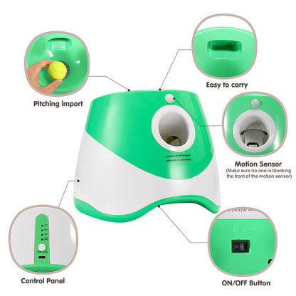 Groom Glory Automatic Dog Ball Launcher – Interactive Tennis Ball Thrower
