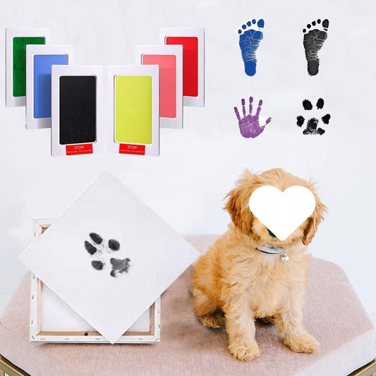 Groom Glory Cat Pawprint Inkpad Keepsake – Hand & Foot Seal Frame for Pets & Babies