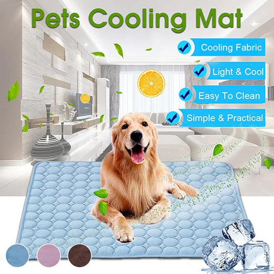 Groom Glory Dog Cooling Mat – Ice Silk Pet Cooling Pad for Kennels, Crates & Travel
