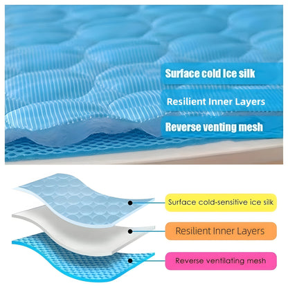 Groom Glory Dog Cooling Mat – Ice Silk Pet Cooling Pad for Kennels, Crates & Travel