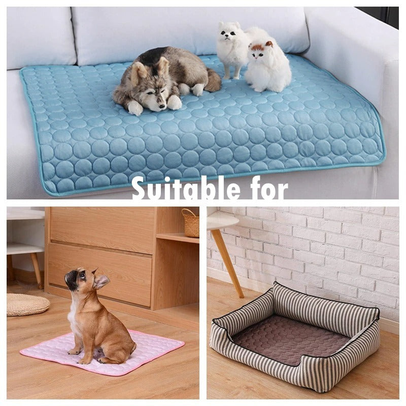 Groom Glory Dog Cooling Mat – Ice Silk Pet Cooling Pad for Kennels, Crates & Travel