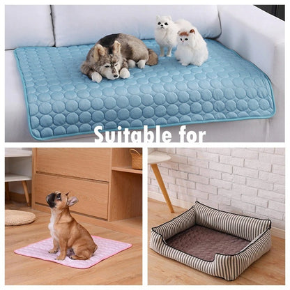 Groom Glory Dog Cooling Mat – Ice Silk Pet Cooling Pad for Kennels, Crates & Travel
