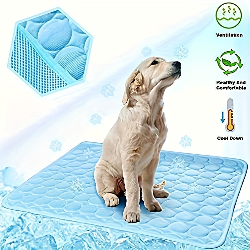 Groom Glory Dog Cooling Mat – Ice Silk Pet Cooling Pad for Kennels, Crates & Travel
