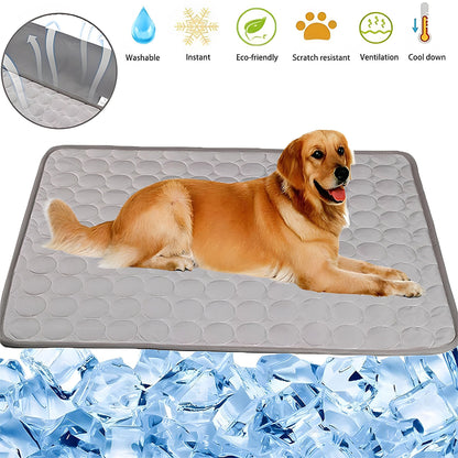 Groom Glory Dog Cooling Mat – Ice Silk Pet Cooling Pad for Kennels, Crates & Travel