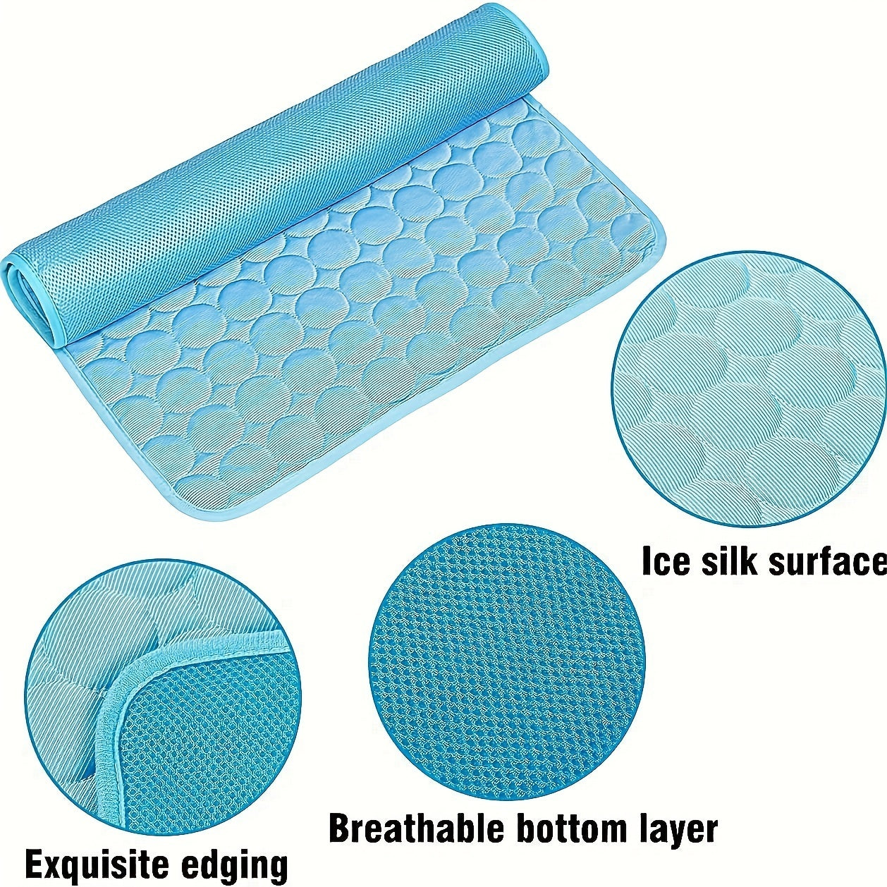 Groom Glory Dog Cooling Mat – Ice Silk Pet Cooling Pad for Kennels, Crates & Travel