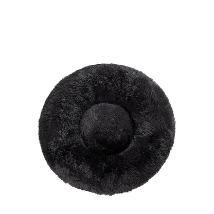 Groom Glory Fluffy Donut Dog Bed – Soft Plush Calming Pet Cushion