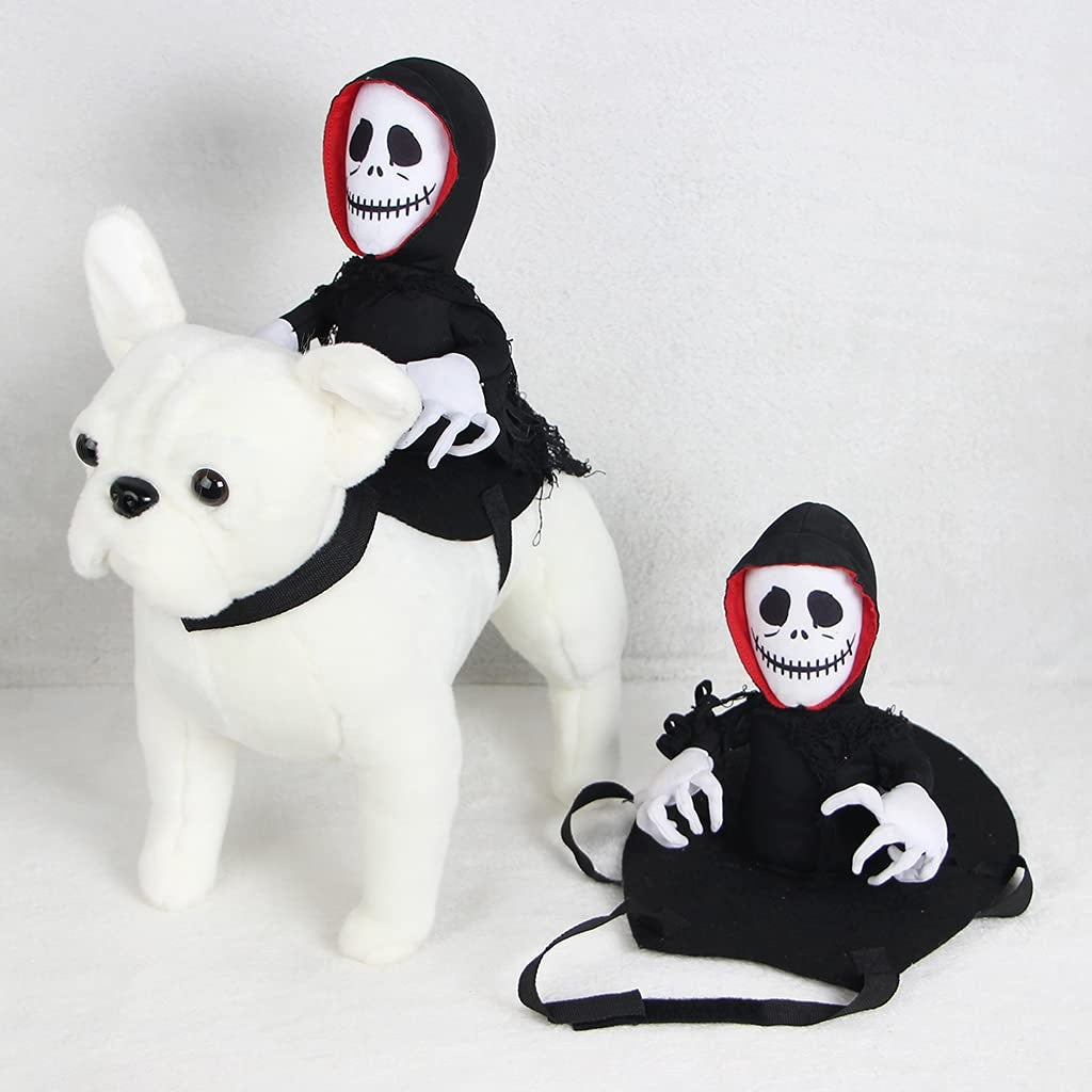 Groom Glory  Funny Halloween Pet Costume – Spider, Pumpkin, or Goblin Rider Cosplay Outfit for Dogs & Cats