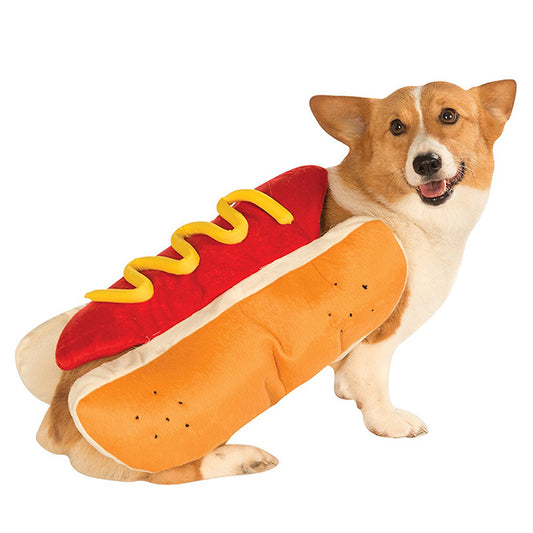 Groom Glory Funny Hot Dog Halloween Costume for Dogs & Cats – Pet Party Outfit with Velcro Closure