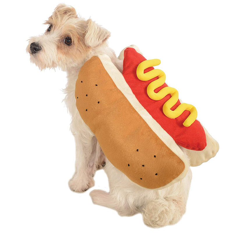 Groom Glory Funny Hot Dog Halloween Costume for Dogs & Cats – Pet Party Outfit with Velcro Closure