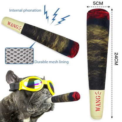 Groom Glory Funny Plush Dog Toy – Fake Cigarette Sound Toy for Pets