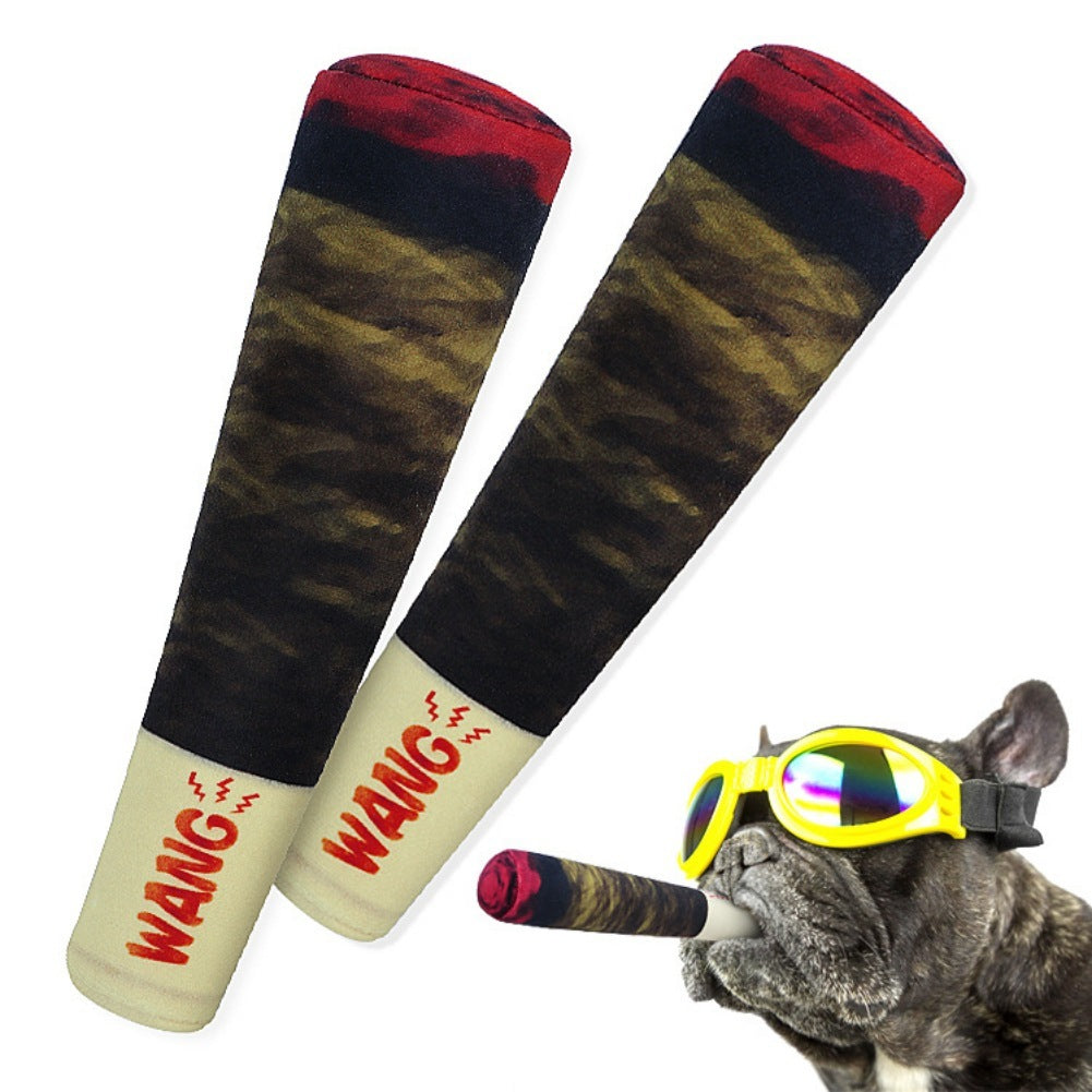 Groom Glory Funny Plush Dog Toy – Fake Cigarette Sound Toy for Pets