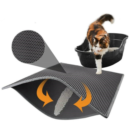 Groom Glory Honeycomb Cat Litter Mat - Waterproof Double-Layer Trap Pad