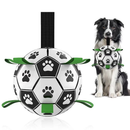 Groom Glory Interactive Dog Soccer Ball – Inflatable Training Toy for Large Dogs