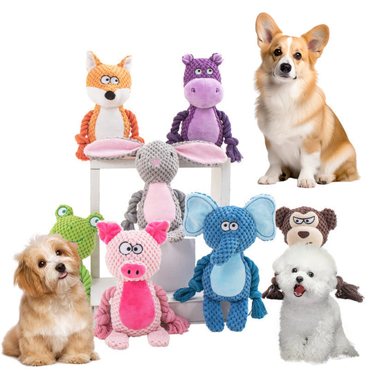 Groom Glory Interactive Plush Hippo Dog Toy