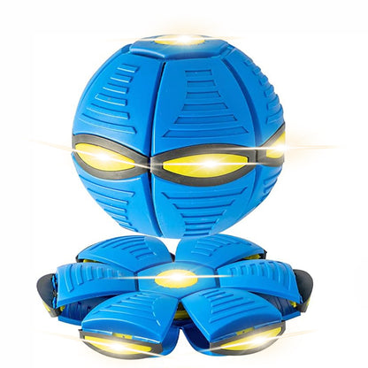 Groom Glory Magic Flying Saucer Ball Dog Toy with Lights – Outdoor Pet Game