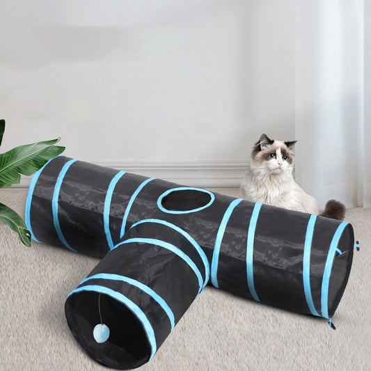 Groom Glory New Foldable Cat Tunnel & Toy Set – Pet Climbing Path for Indoor Play & Comfort