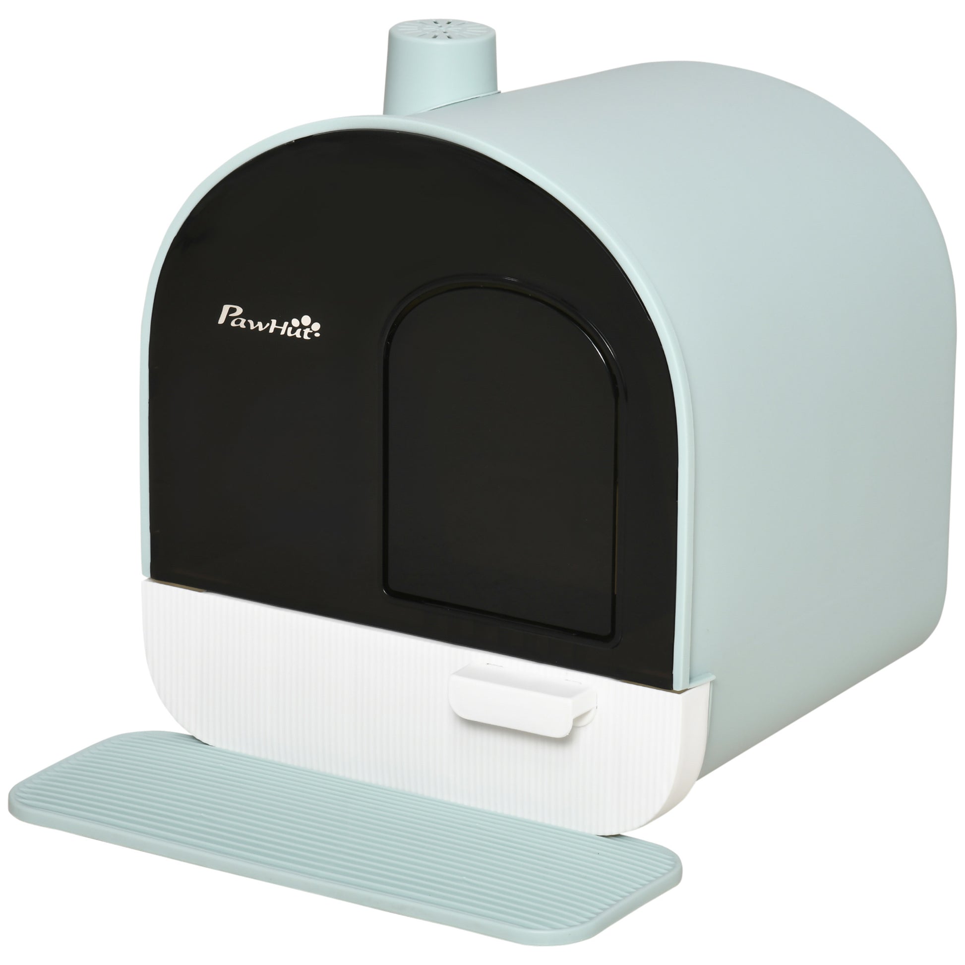 Groom Glory PawHut Cat Litter Box with Lid – Indoor Cat Tray, Spoon & Strainer