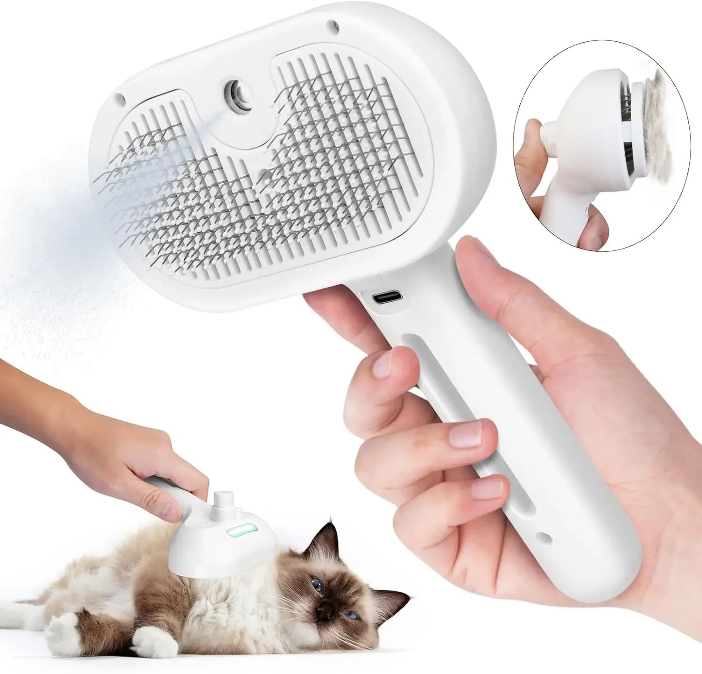 Groom Glory Pet Hair Remover Comb - Grooming and Humidifier Tool