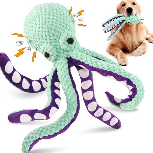 Groom Glory Plush Squeaky Fish Dog Toy