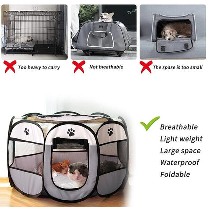 Groom Glory Portable Foldable Pet Tent - Waterproof & Breathable