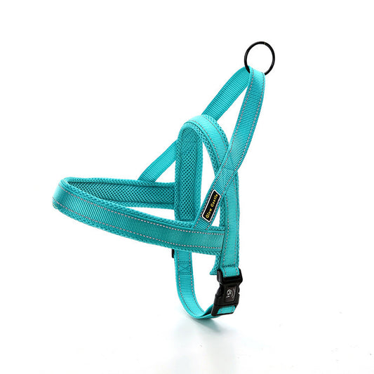 Reflective Nylon Dog Chest Harness - Quick-Sleeve Strap