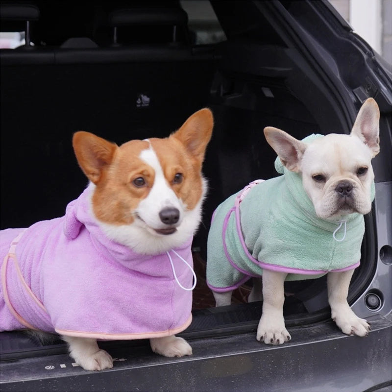 Groom Glory Super Absorbent Dog Bathrobe – Quick-Dry Microfiber Pet Towel