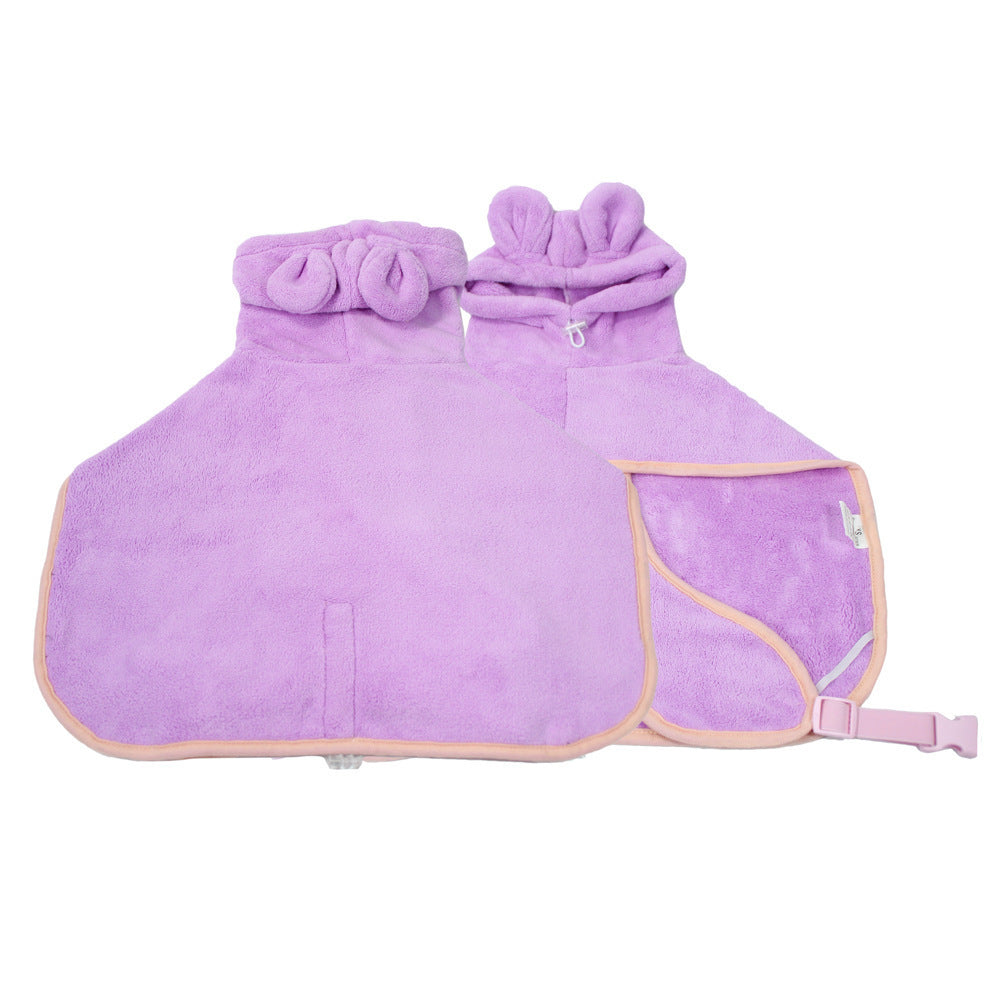Groom Glory Super Absorbent Dog Bathrobe – Quick-Dry Microfiber Pet Towel