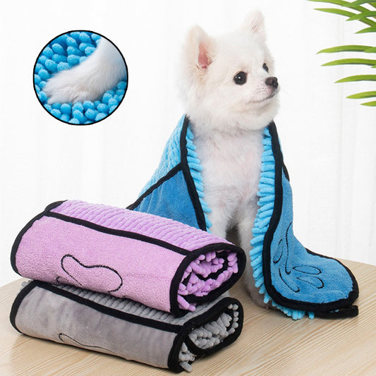 Groom Glory Super Absorbent Dog Cat - Bath Towel Pockets