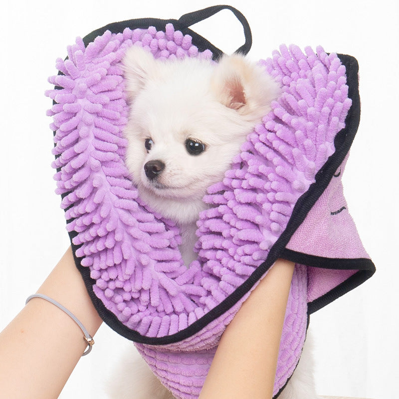 Groom Glory Super Absorbent Dog Cat - Bath Towel Pockets