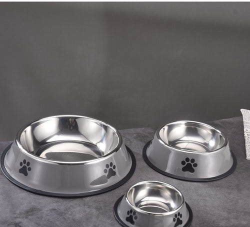 Printed Non-Slip Cat Bowl – Stainless Steel Pet Food Bowl
