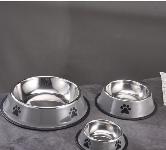 Printed Non-Slip Cat Bowl – Stainless Steel Pet Food Bowl
